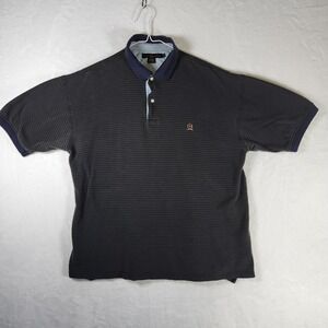 Tommy‎ Hilfiger Polo Shirt XL Striped Crest Logo Y2K Prep Retro Casual